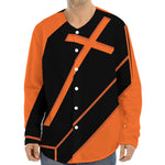 Halloween Vampire Coffin Print Long Sleeve Baseball Jersey