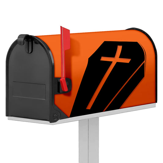 Halloween Vampire Coffin Print Mailbox Cover