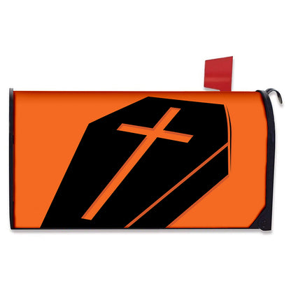 Halloween Vampire Coffin Print Mailbox Cover