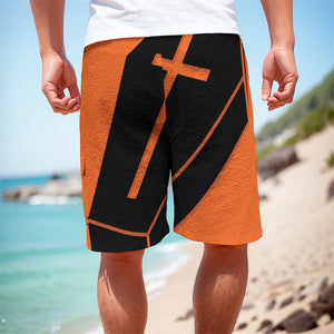 Halloween Vampire Coffin Print Men's Cargo Shorts