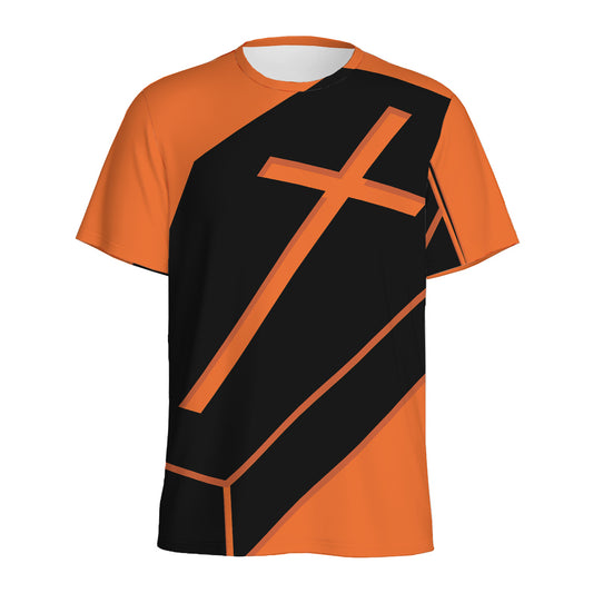 Halloween Vampire Coffin Print Men's Sports T-Shirt