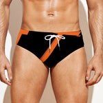 Halloween Vampire Coffin Print Men's Swim Briefs