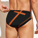 Halloween Vampire Coffin Print Men's Swim Briefs