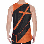 Halloween Vampire Coffin Print Men's Velvet Tank Top