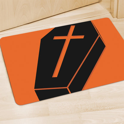 Halloween Vampire Coffin Print Polyester Doormat