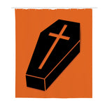 Halloween Vampire Coffin Print Polyester Shower Curtain