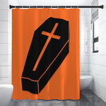 Halloween Vampire Coffin Print Premium Shower Curtain