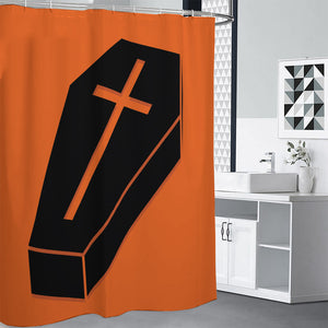 Halloween Vampire Coffin Print Premium Shower Curtain