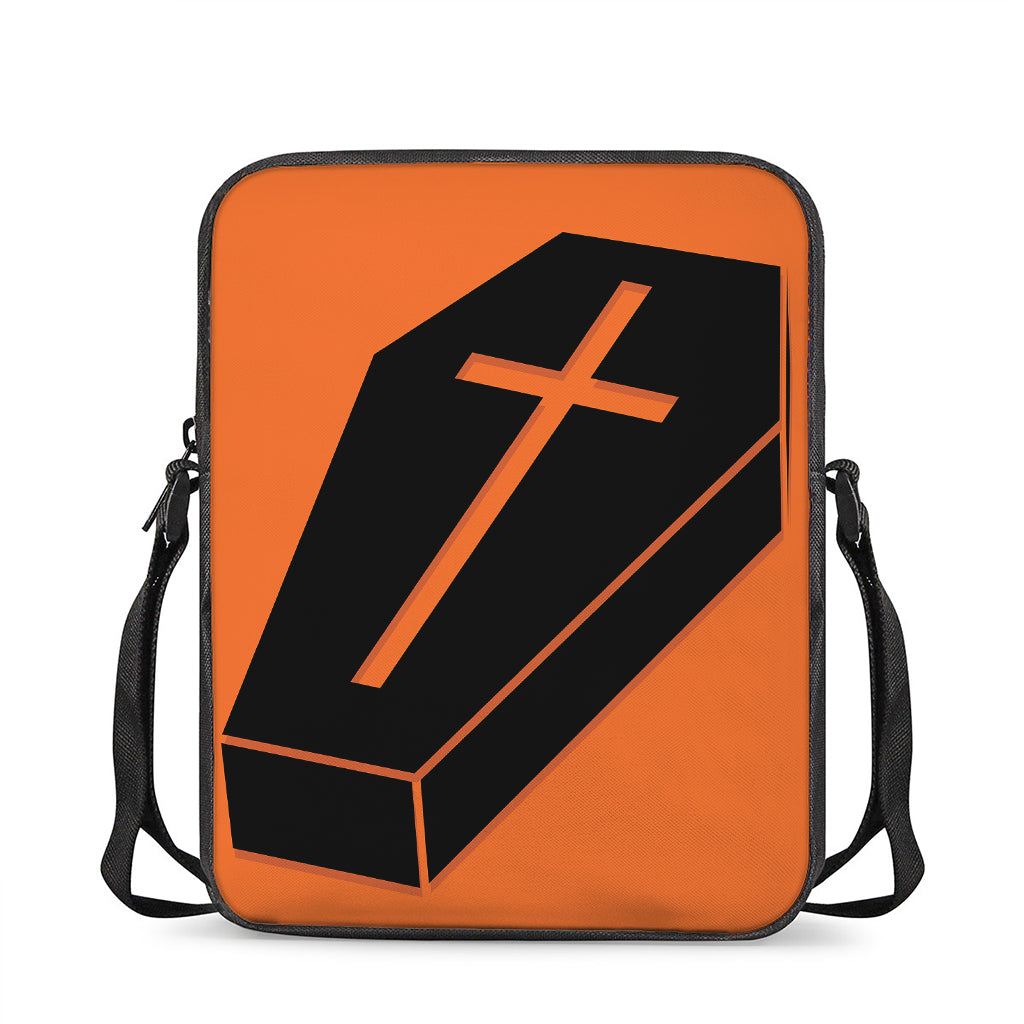 Halloween Vampire Coffin Print Rectangular Crossbody Bag
