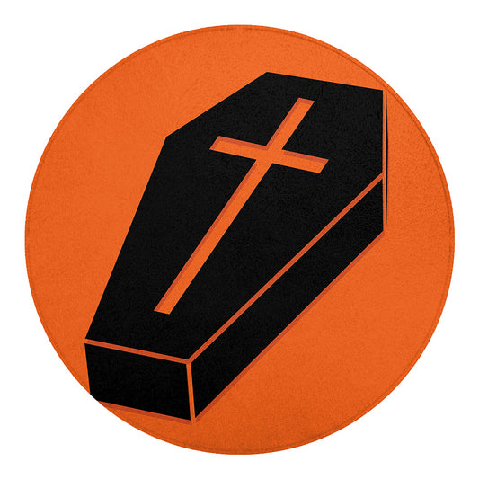 Halloween Vampire Coffin Print Round Blanket