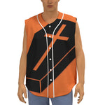 Halloween Vampire Coffin Print Sleeveless Baseball Jersey