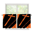 Halloween Vampire Coffin Print Tier Curtains