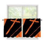 Halloween Vampire Coffin Print Tier Curtains