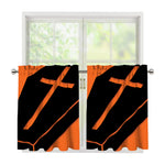 Halloween Vampire Coffin Print Tier Curtains