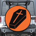 Halloween Vampire Coffin Print Tire Cover
