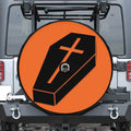 Halloween Vampire Coffin Print Tire Cover With Camera Hole