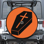 Halloween Vampire Coffin Print Tire Cover With Camera Hole