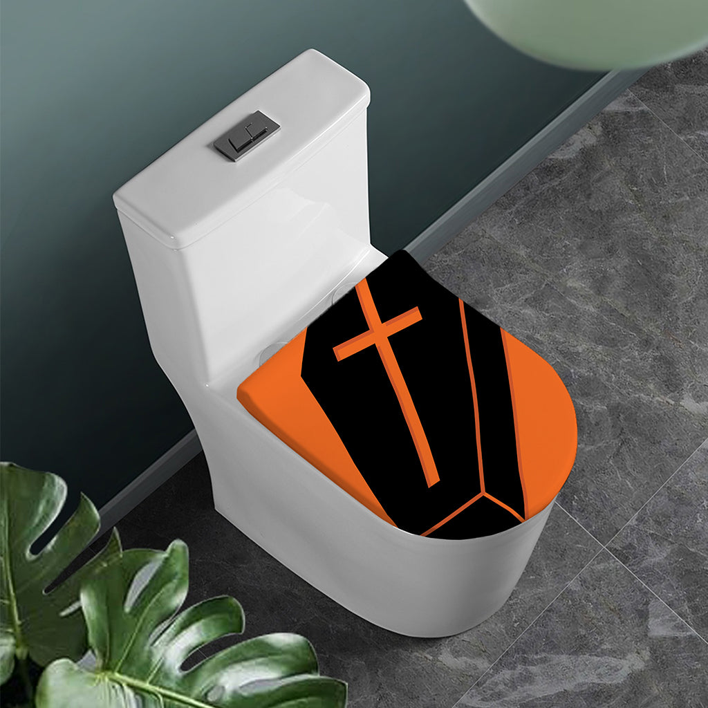 Halloween Vampire Coffin Print Toilet Lid Cover