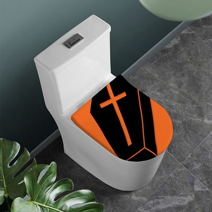 Halloween Vampire Coffin Print Toilet Lid Cover