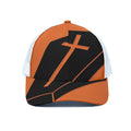 Halloween Vampire Coffin Print White Mesh Trucker Hat