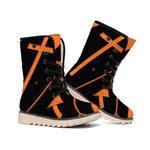 Halloween Vampire Coffin Print Winter Boots