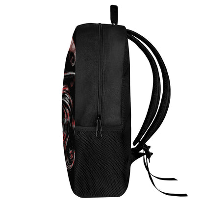 Halloween Vampire Girl Print 17 Inch Backpack