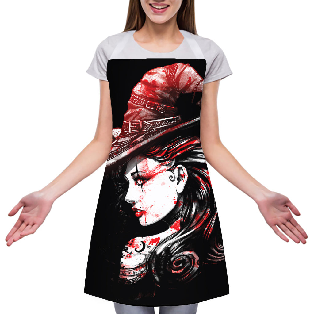 Halloween Vampire Girl Print Adjustable Apron
