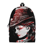 Halloween Vampire Girl Print Backpack