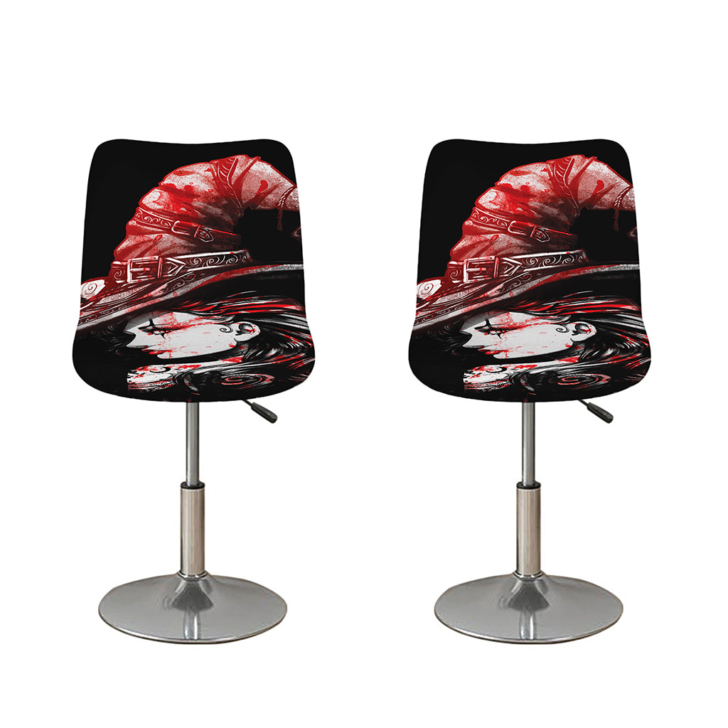 Halloween Vampire Girl Print Bar Stool Covers