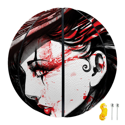 Halloween Vampire Girl Print Basketball