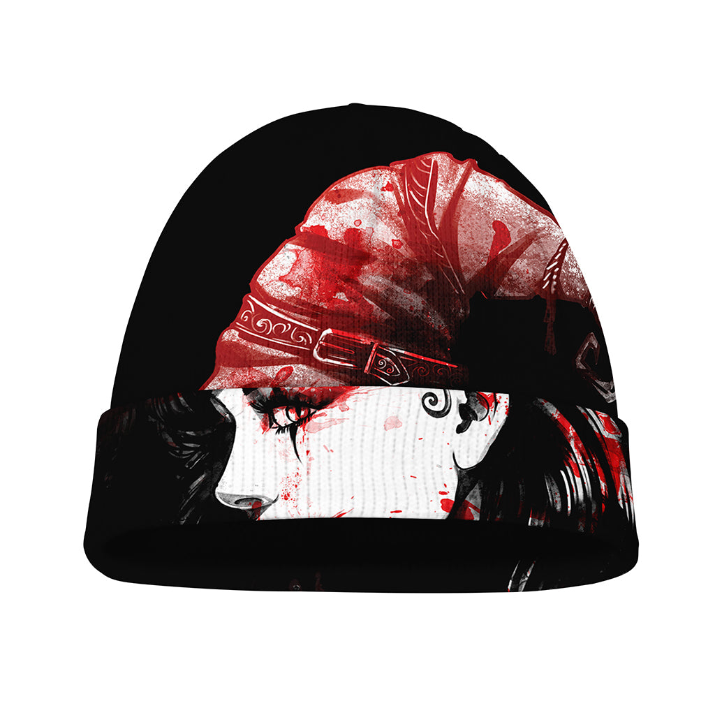 Halloween Vampire Girl Print Beanie