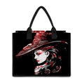 Halloween Vampire Girl Print Canvas Tote Bag