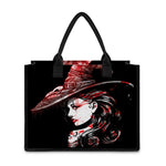 Halloween Vampire Girl Print Canvas Tote Bag