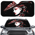 Halloween Vampire Girl Print Car Windshield Sun Shade