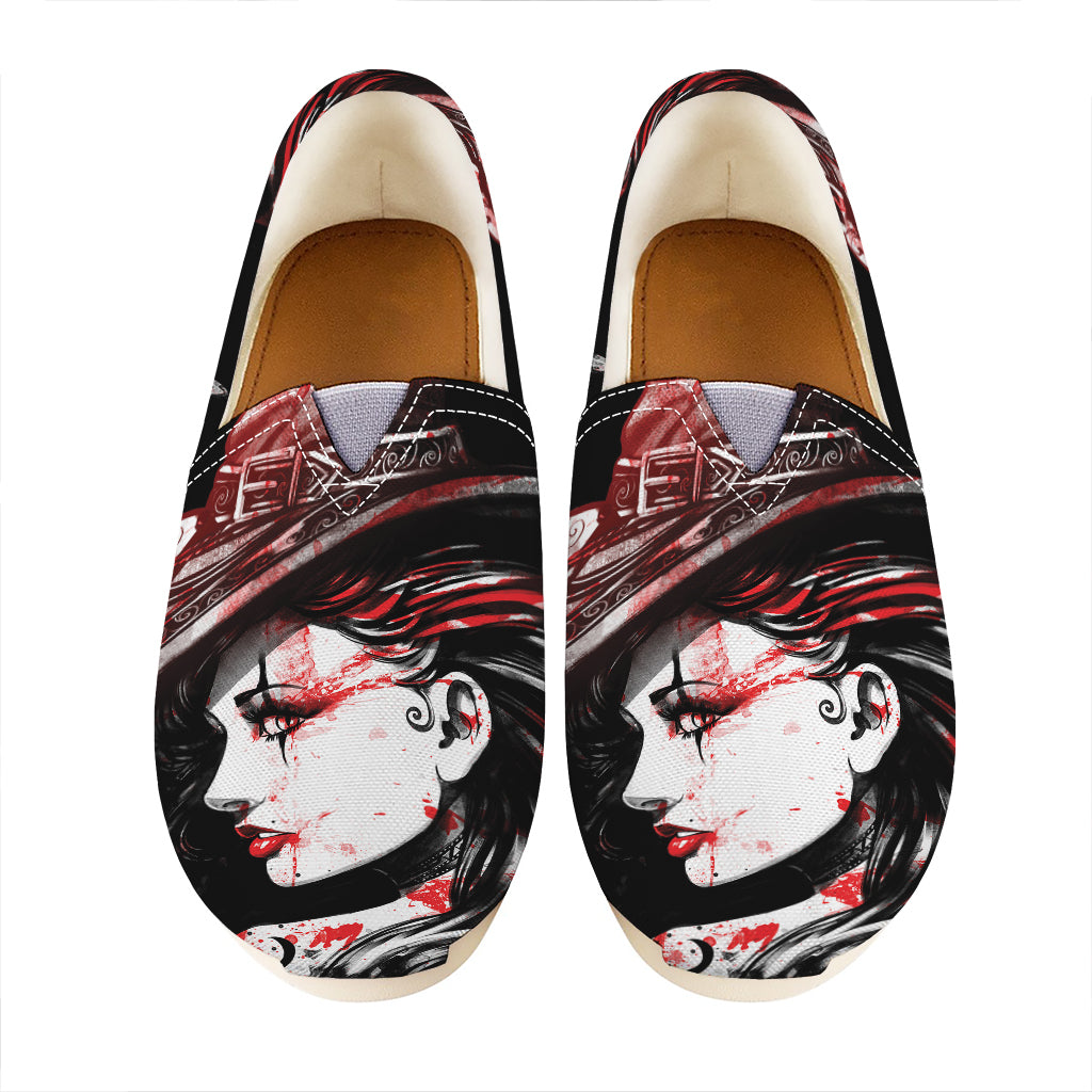 Halloween Vampire Girl Print Casual Shoes