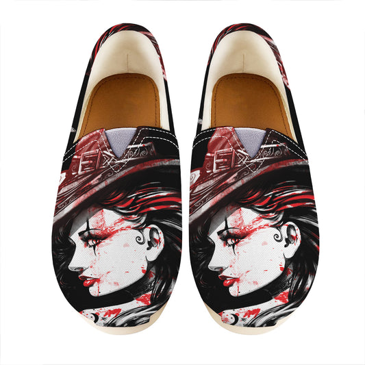 Halloween Vampire Girl Print Casual Shoes