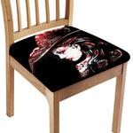 Halloween Vampire Girl Print Chair Cushion Cover