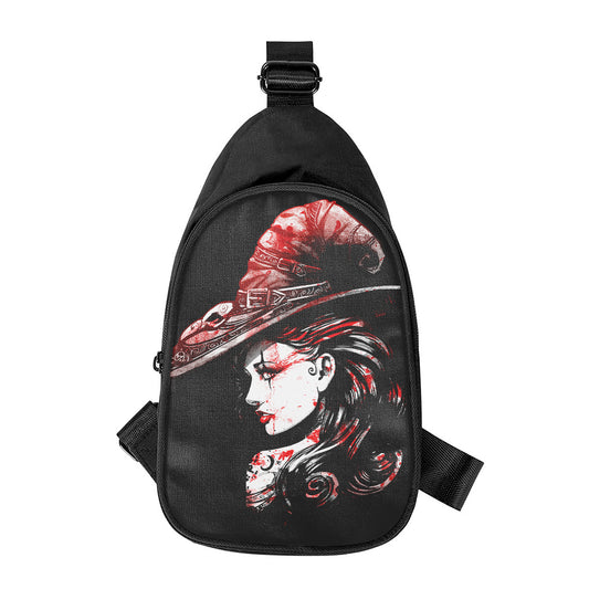 Halloween Vampire Girl Print Chest Bag