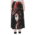 Halloween Vampire Girl Print Chiffon Maxi Skirt