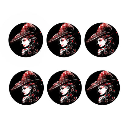 Halloween Vampire Girl Print Coaster Set
