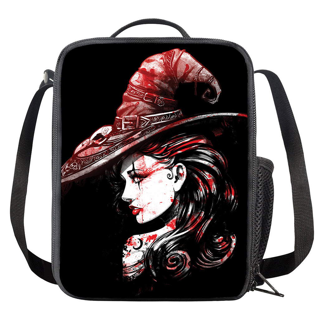 Halloween Vampire Girl Print Crossbody Lunch Bag