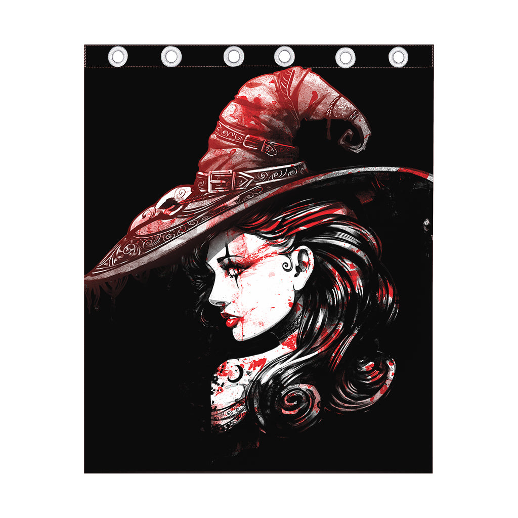 Halloween Vampire Girl Print Curtain