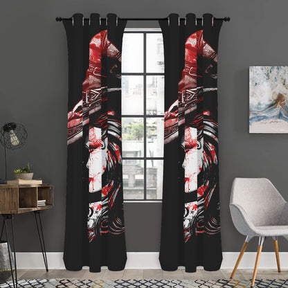 Halloween Vampire Girl Print Curtain