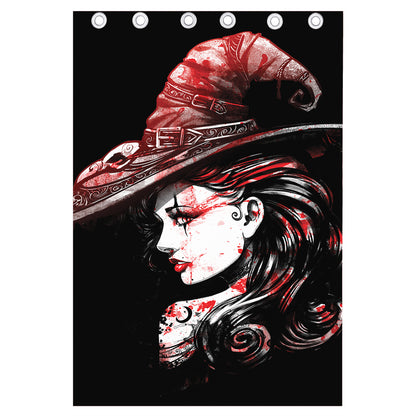 Halloween Vampire Girl Print Curtain