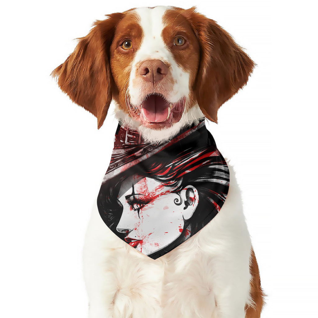 Halloween Vampire Girl Print Dog Bandana