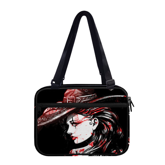 Halloween Vampire Girl Print Double Strap Bible Bag