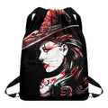 Halloween Vampire Girl Print Drawstring Backpack