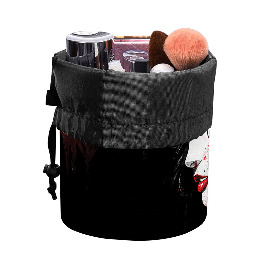 Halloween Vampire Girl Print Drawstring Makeup Bag