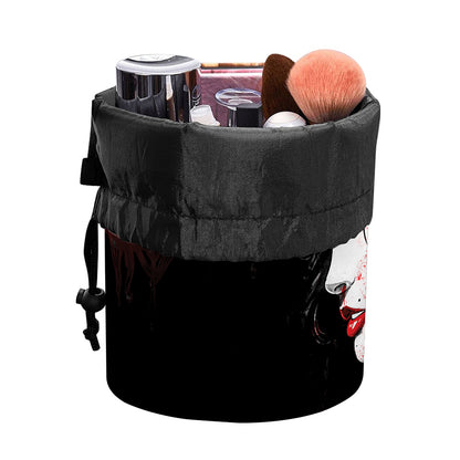 Halloween Vampire Girl Print Drawstring Makeup Bag