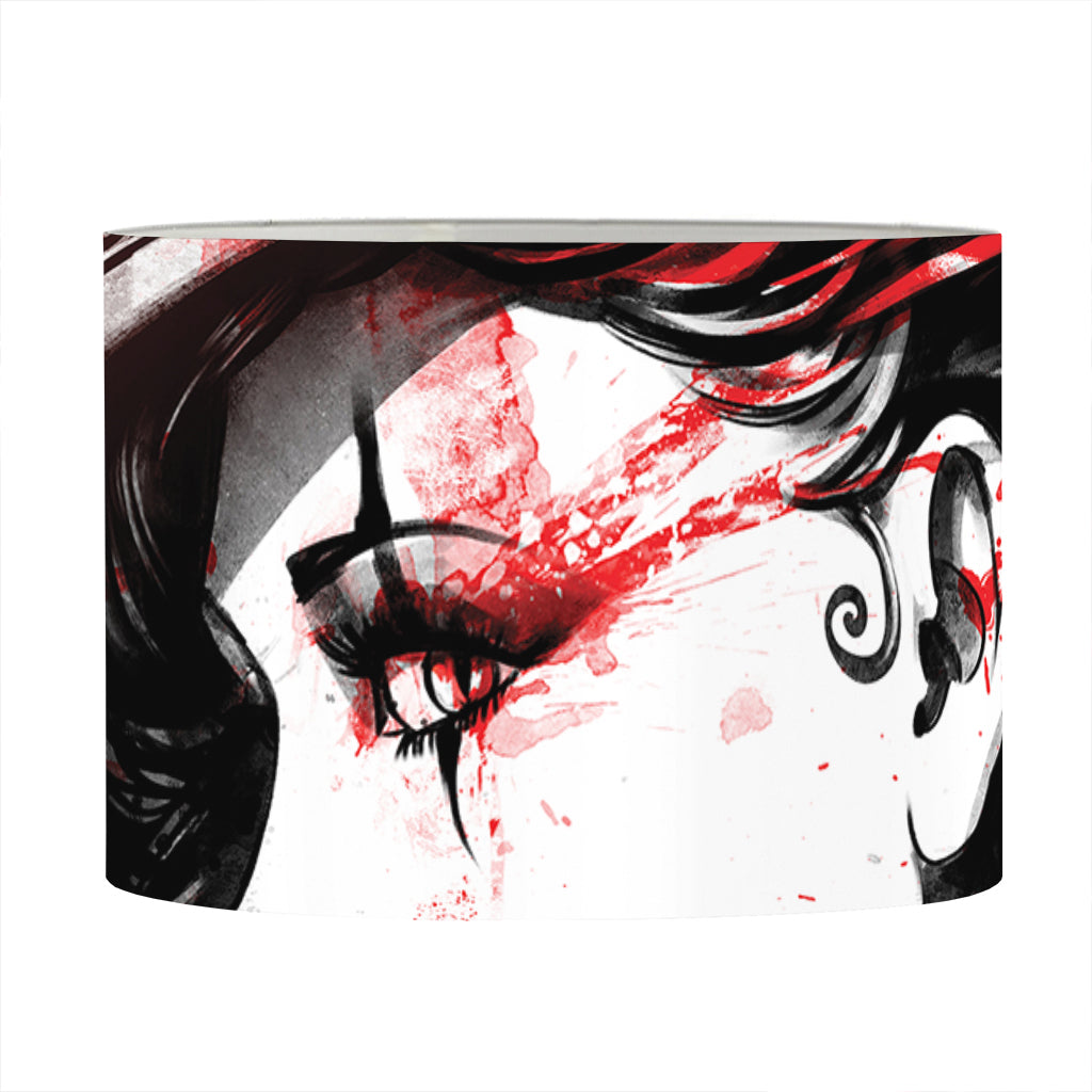 Halloween Vampire Girl Print Drum Lamp Shade